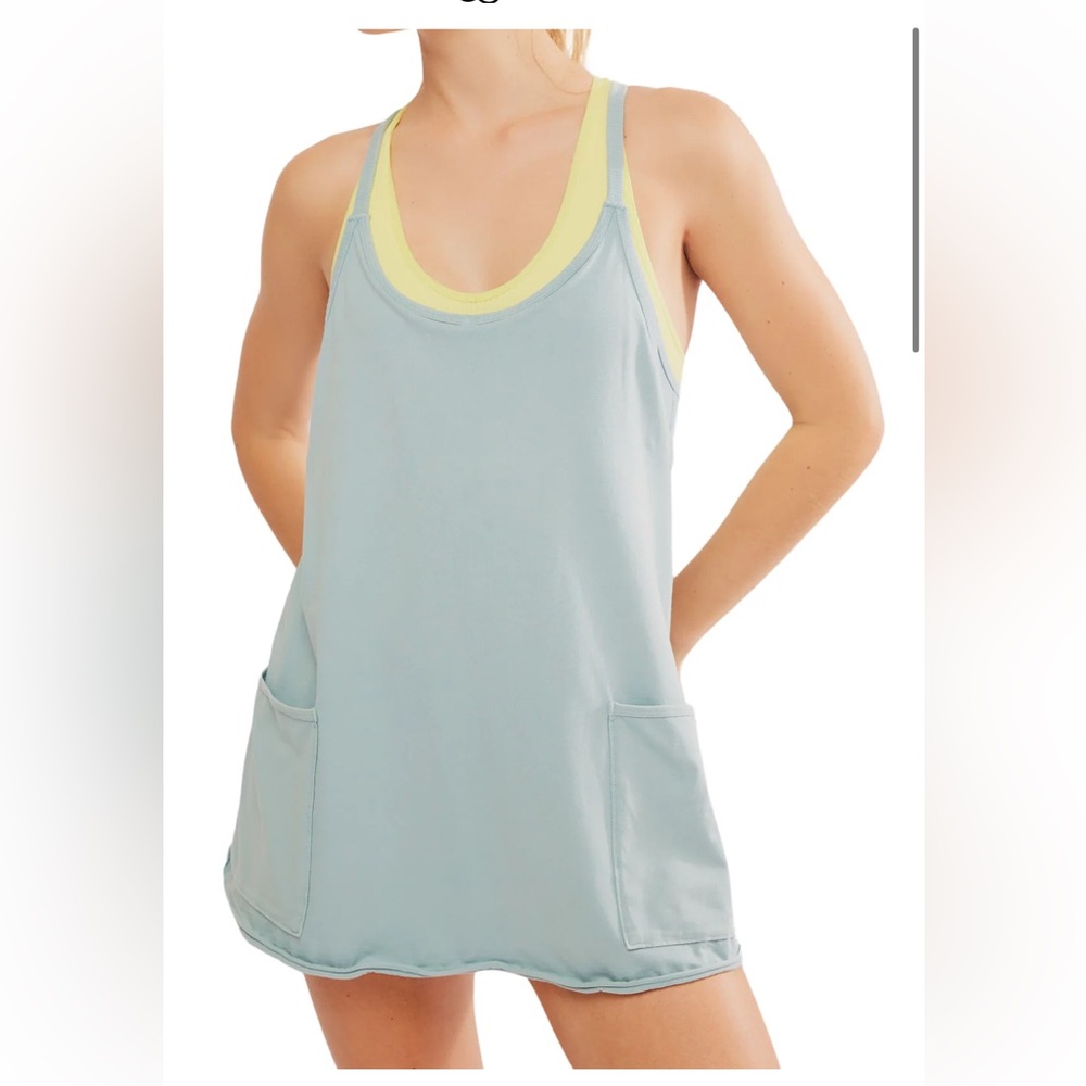 Free People Hot Shot Mini Dress Eucalyptus